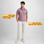 Mauve Quarter-Zip Polo