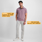 Mauve Shirt-Collar Polo