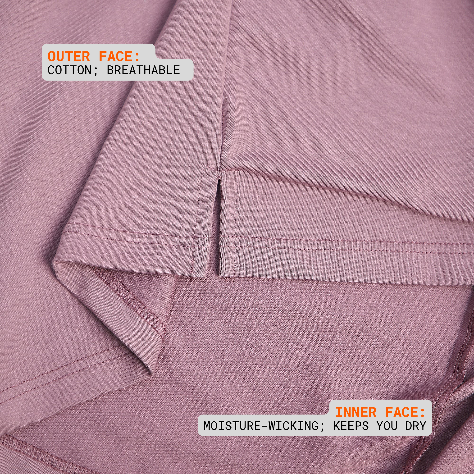 Mauve V-Neck Polo