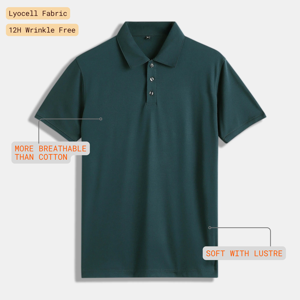 Midnight Flat-Collar Polo