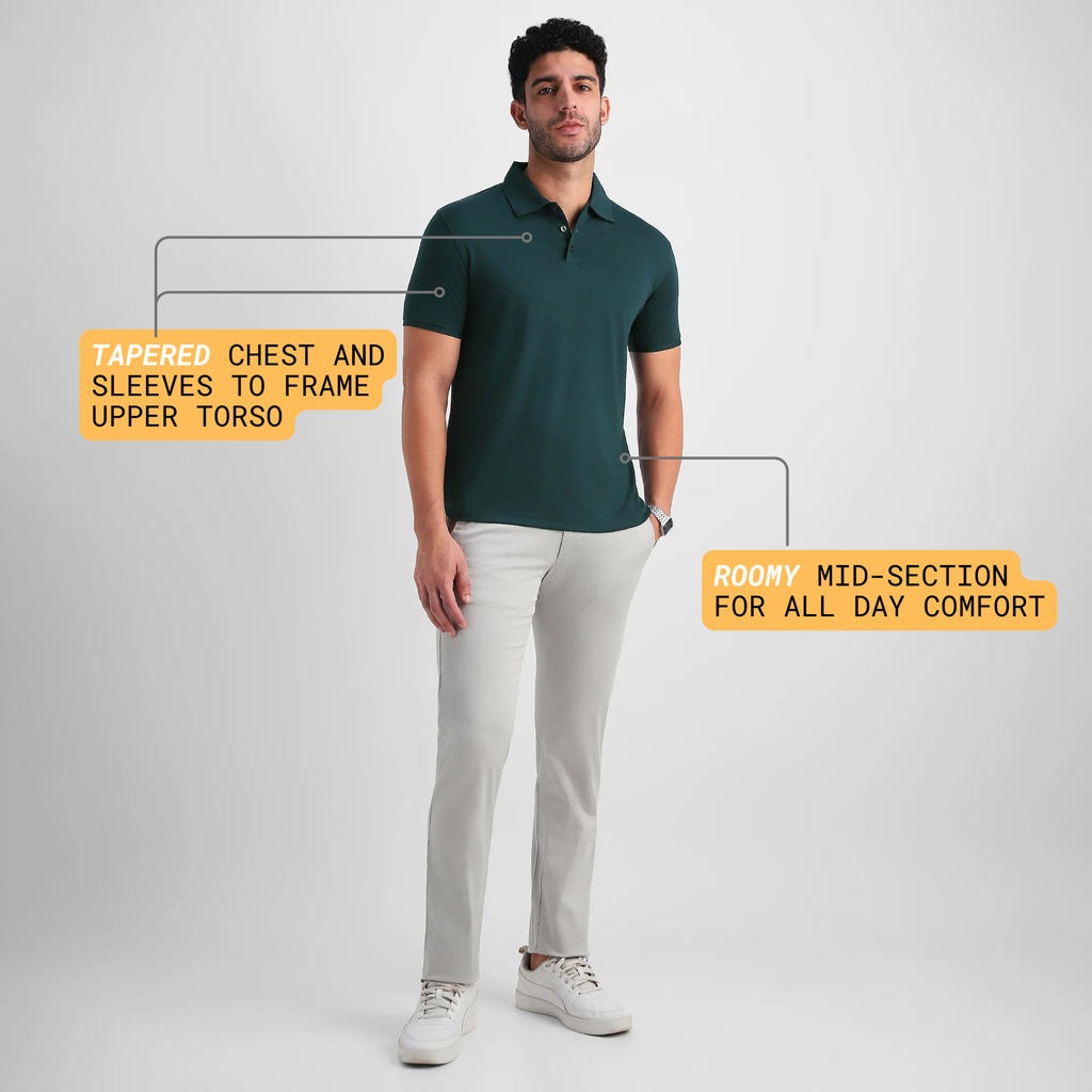 Midnight Flat-Collar Polo