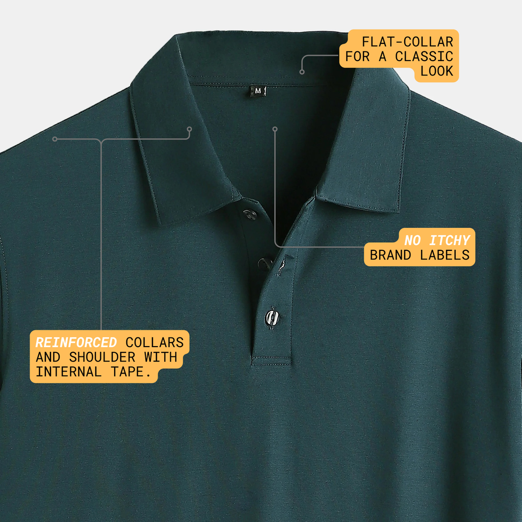 Midnight Flat-Collar Polo
