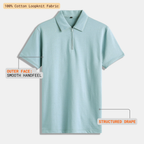 Sage Quarter-Zip Polo