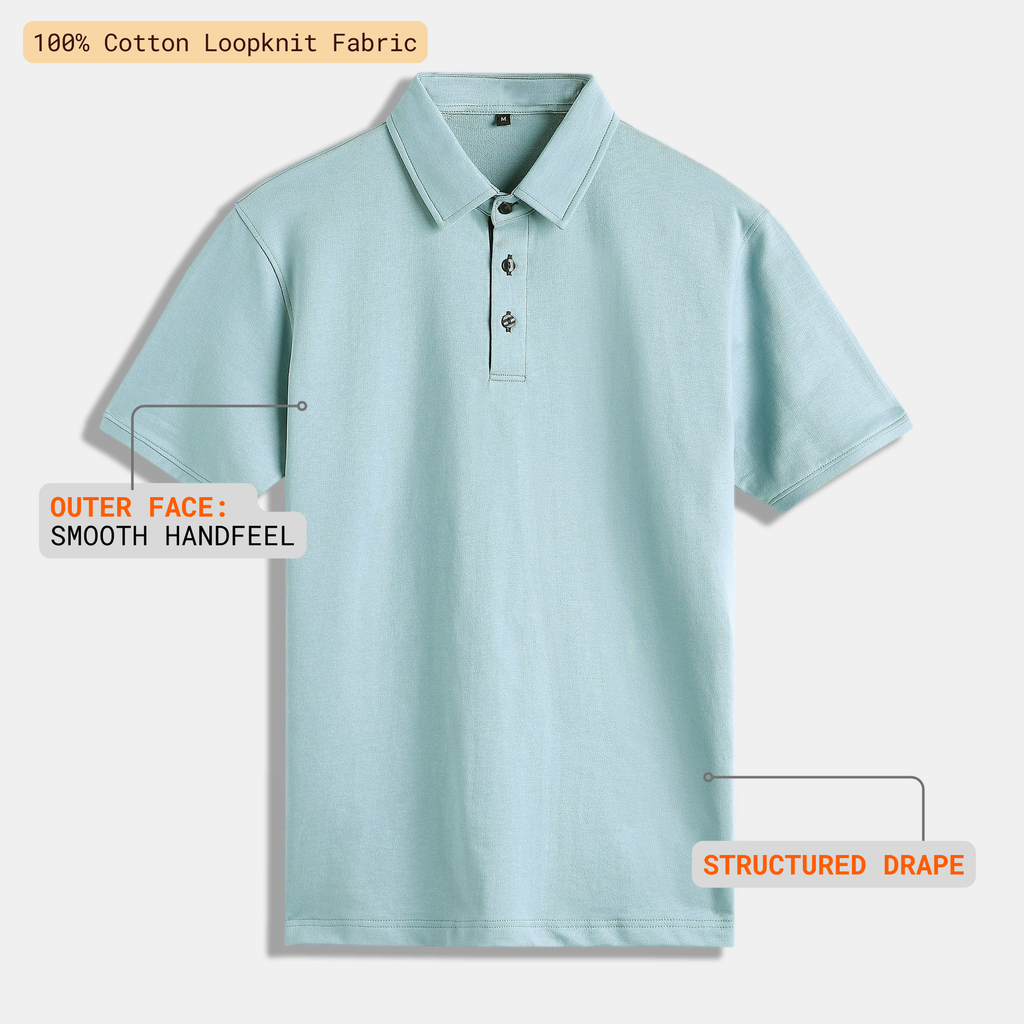 Sage Shirt-Collar Polo