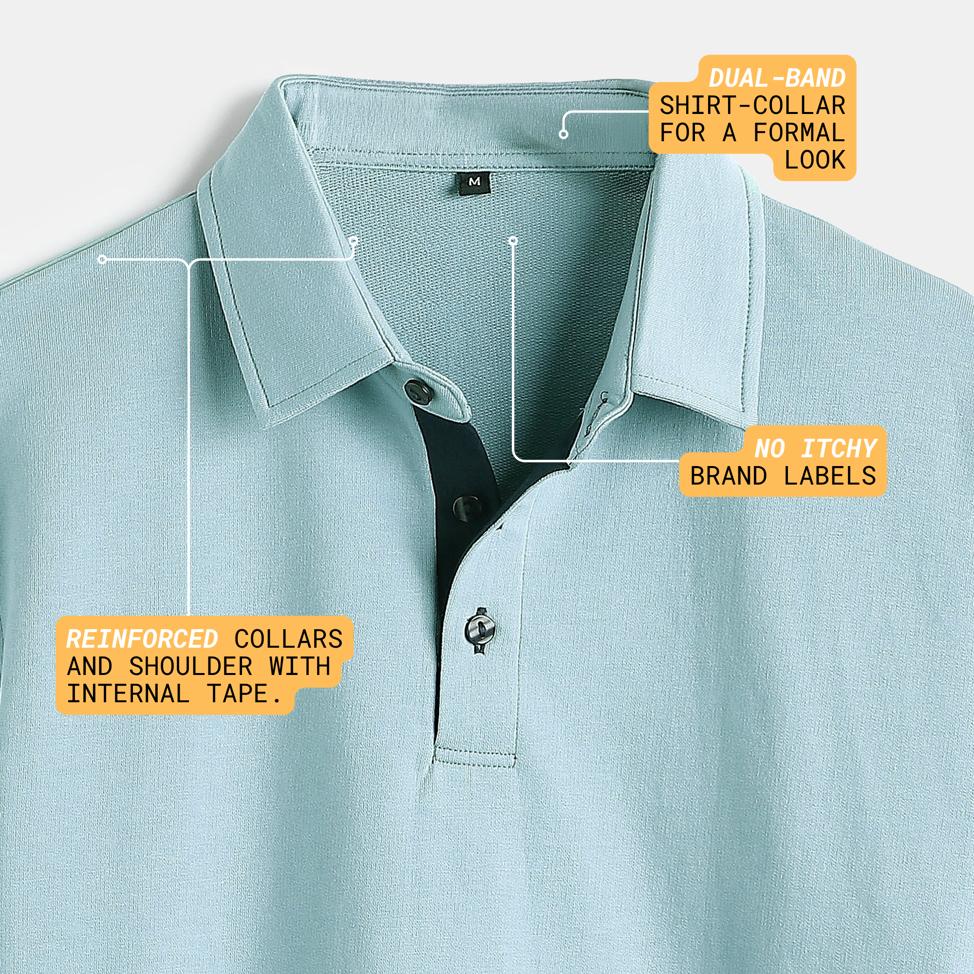 Sage Shirt-Collar Polo