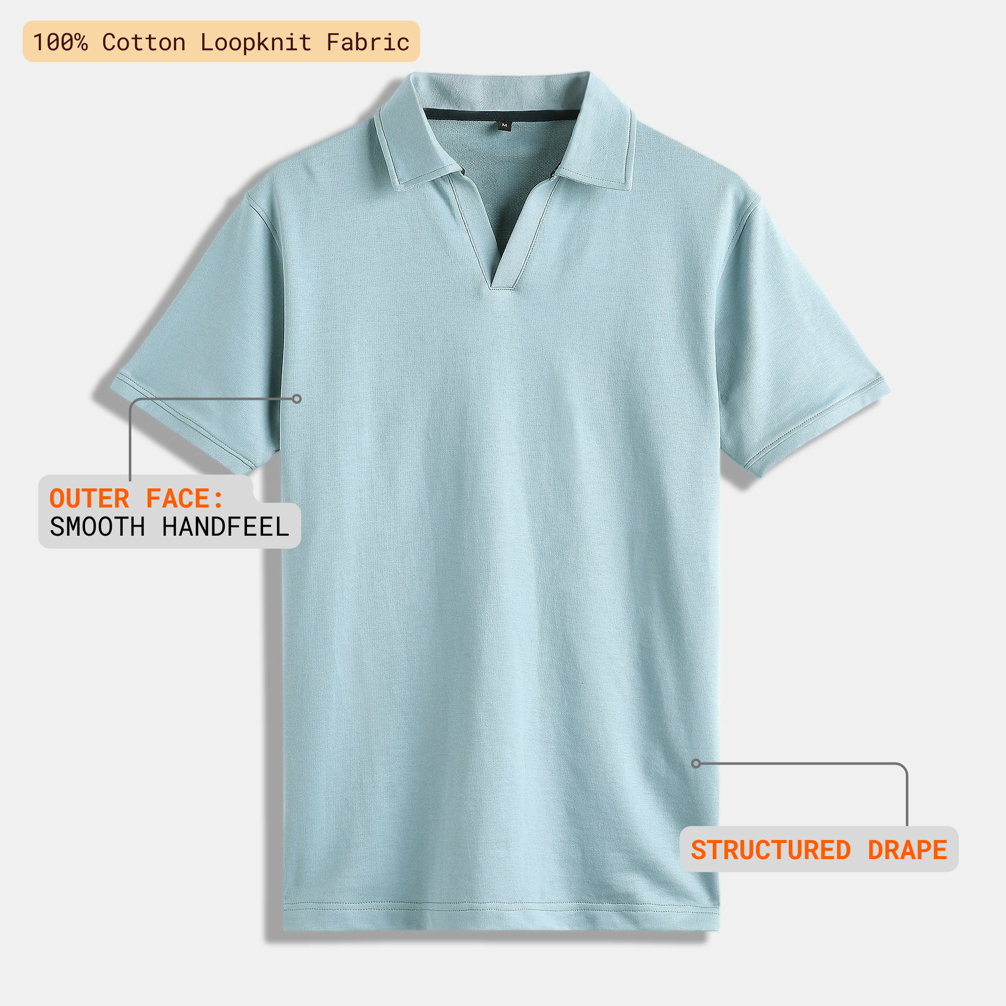 Sage V-Neck Polo