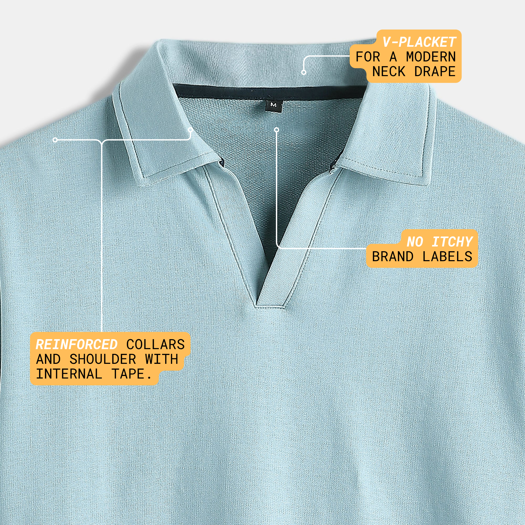 Sage V-Neck Polo