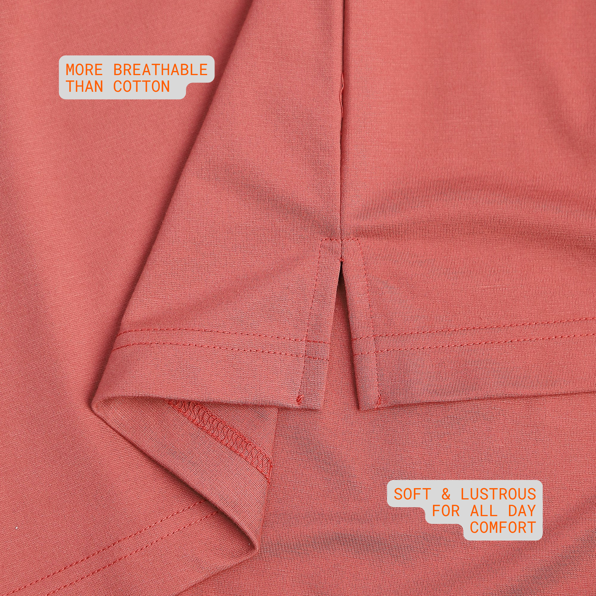 Salmon Flat-Collar Polo