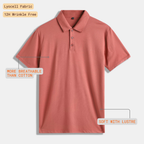 Salmon Flat-Collar Polo