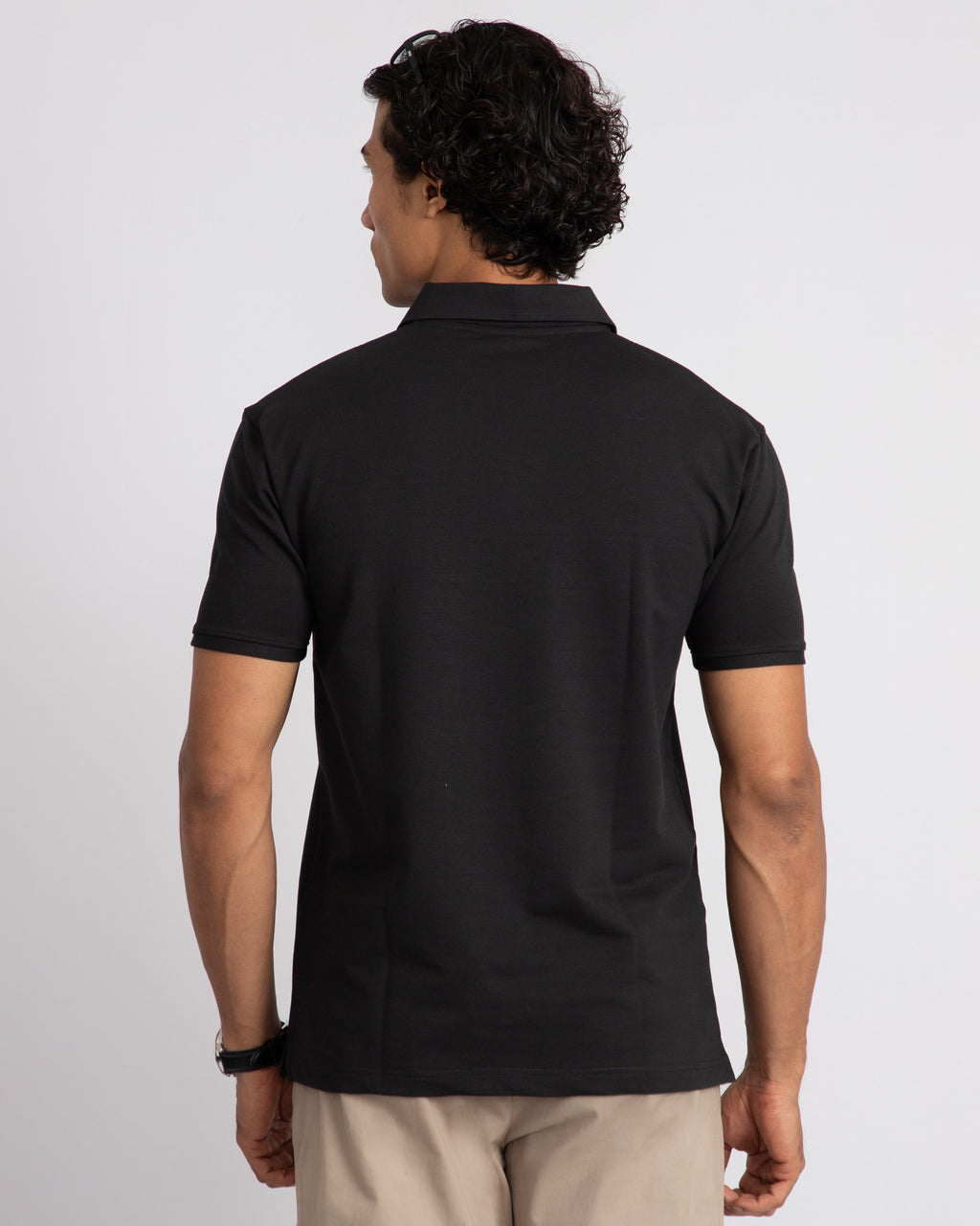 EverSharp Polo - No Ironing Needed - Black V-Neck Collar
