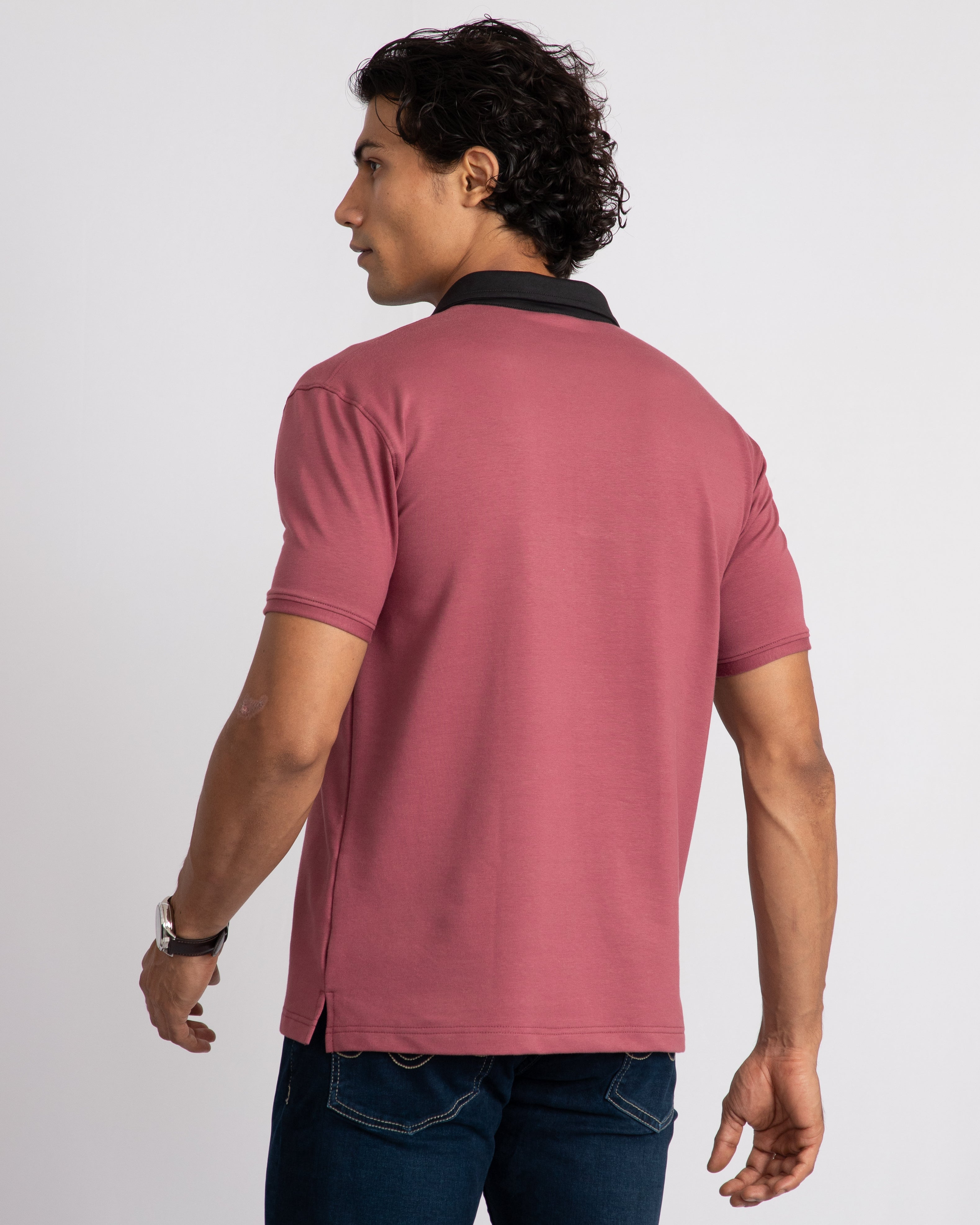 EverSharp Polo - No Ironing Needed - Rosewood Shirt Collar
