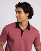 EverSharp Polo - No Ironing Needed - Rosewood Shirt Collar