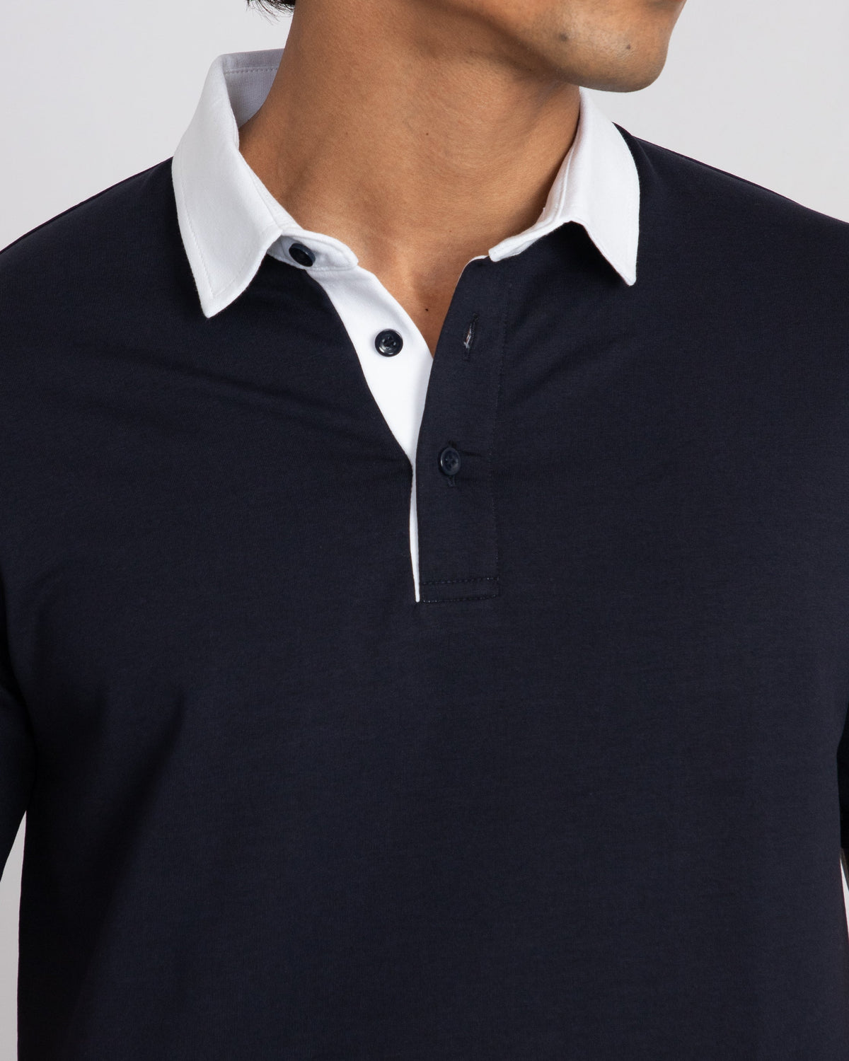 EverSharp Polo - No Ironing Needed - Navy + White Shirt-Collar Polo