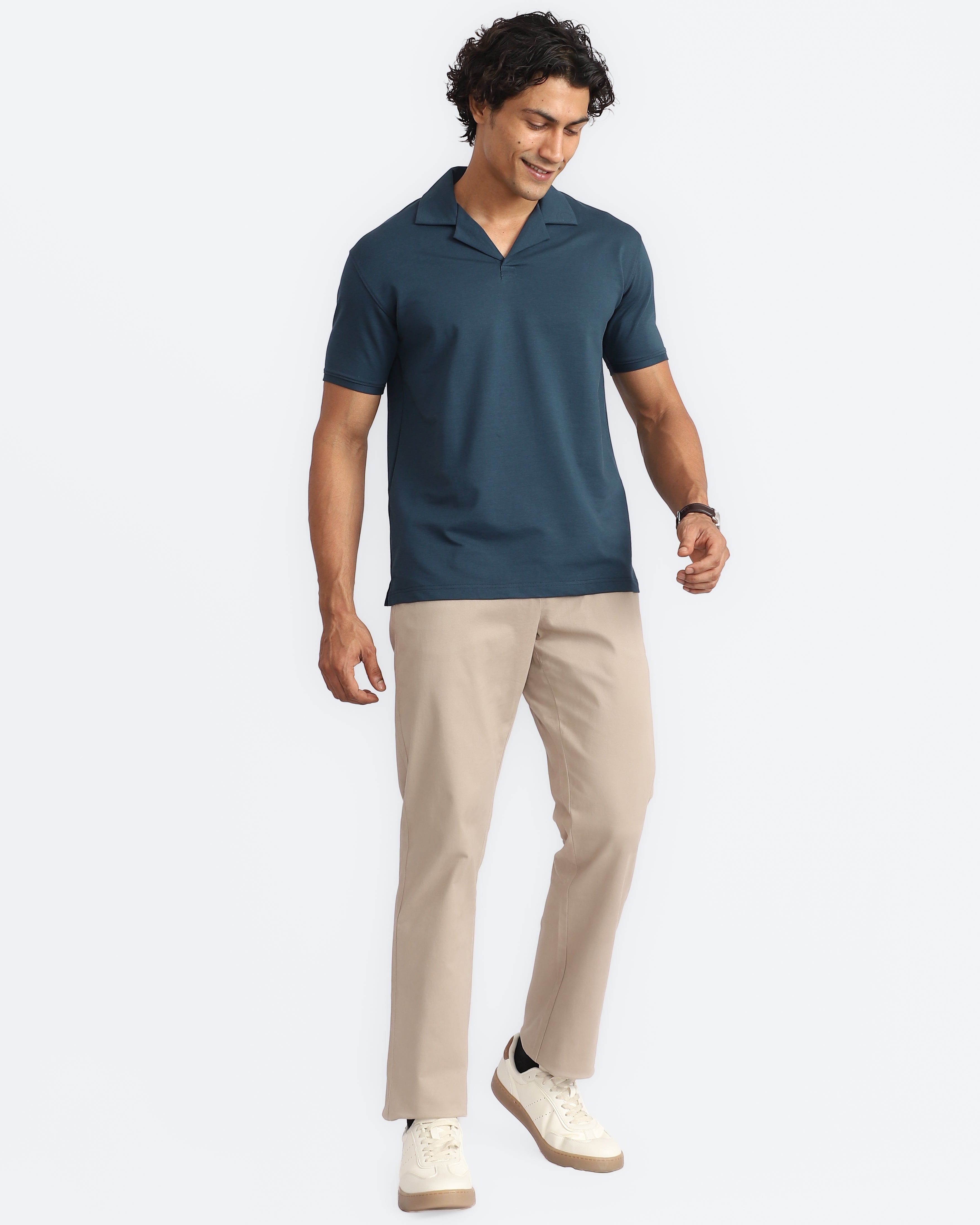 EverSharp Polo - No Ironing Needed - Airforce Cuban Collar