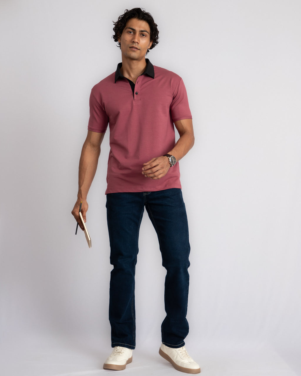 EverSharp Polo - No Ironing Needed - Rosewood Shirt Collar