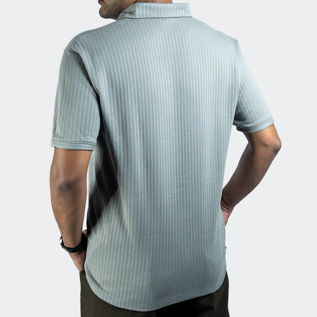 Aerotex Textured Polo - Concrete Shirt-Collar