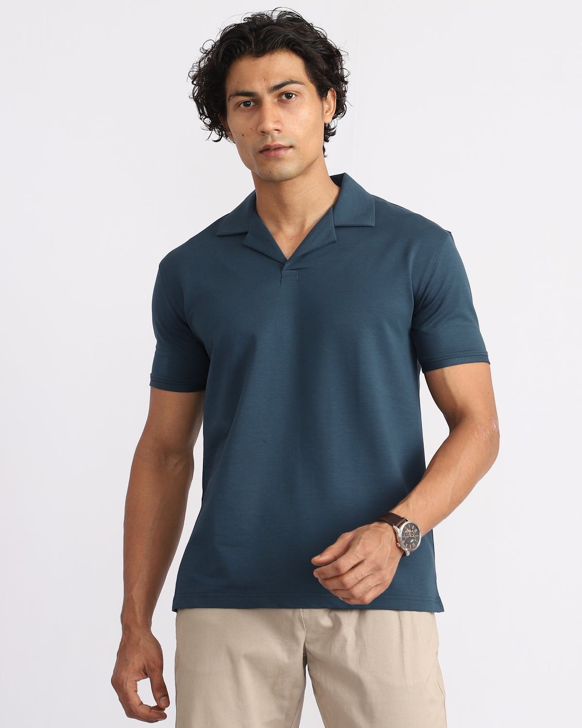 EverSharp Polo - No Ironing Needed - Airforce Cuban Collar