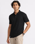 Aerotex Textured Polo - Black Shirt-Collar