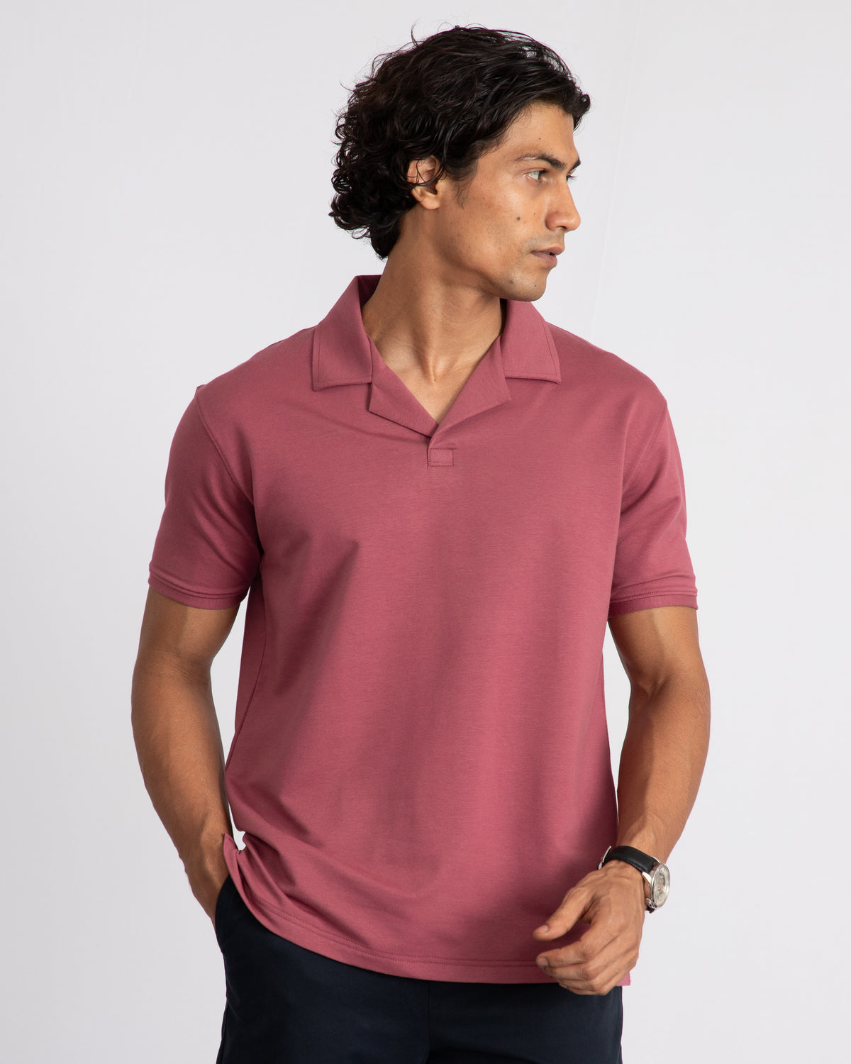 EverSharp Polo - No Ironing Needed - Rosewood Cuban Collar