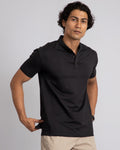 EverSharp Polo - No Ironing Needed - Black Mandarin Collar
