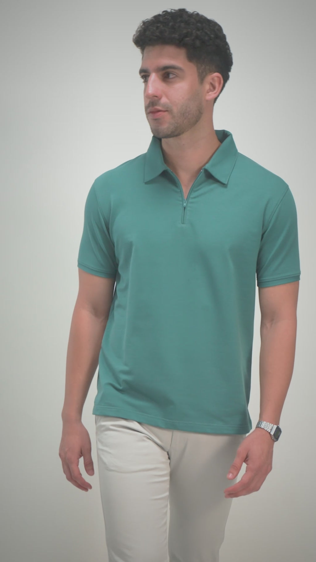 Emerald Quarter-Zip Polo