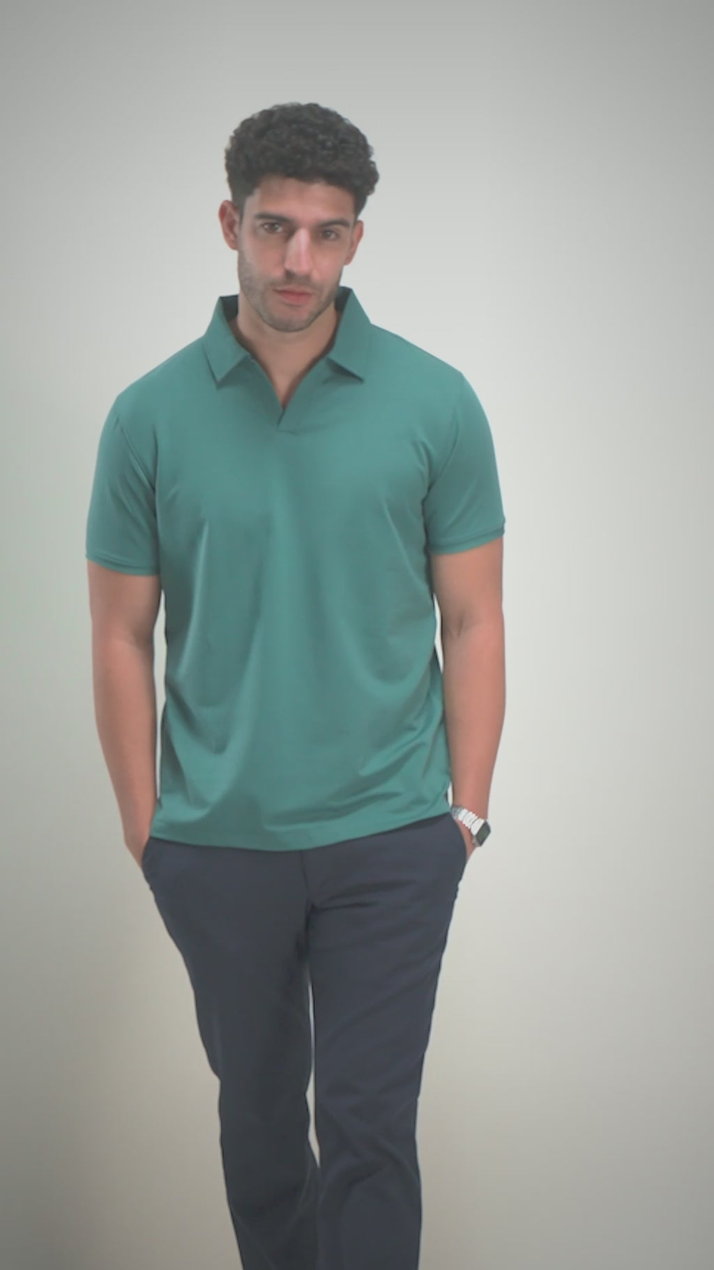 Emerald V-Neck Polo