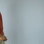 Dual Tone Rust-Navy V-Neck Polo