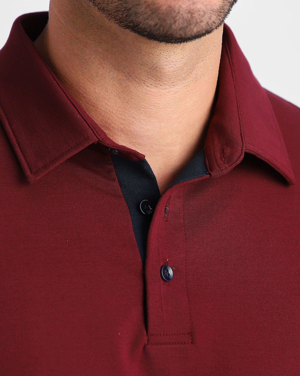 EverSharp Polo - No Ironing Needed - Burgundy Shirt-Collar