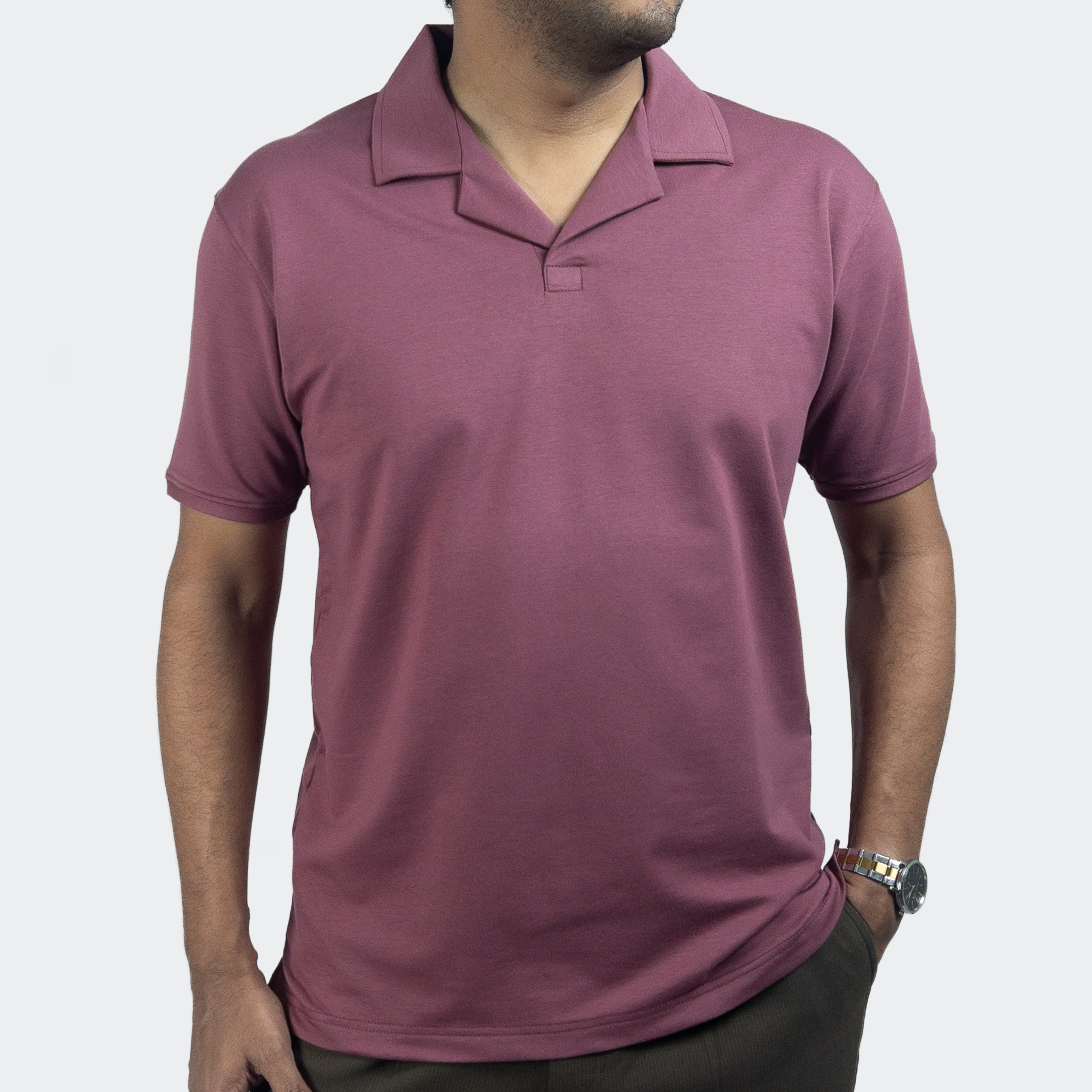 EverSharp Polo - No Ironing Needed - Rosewood Cuban Collar