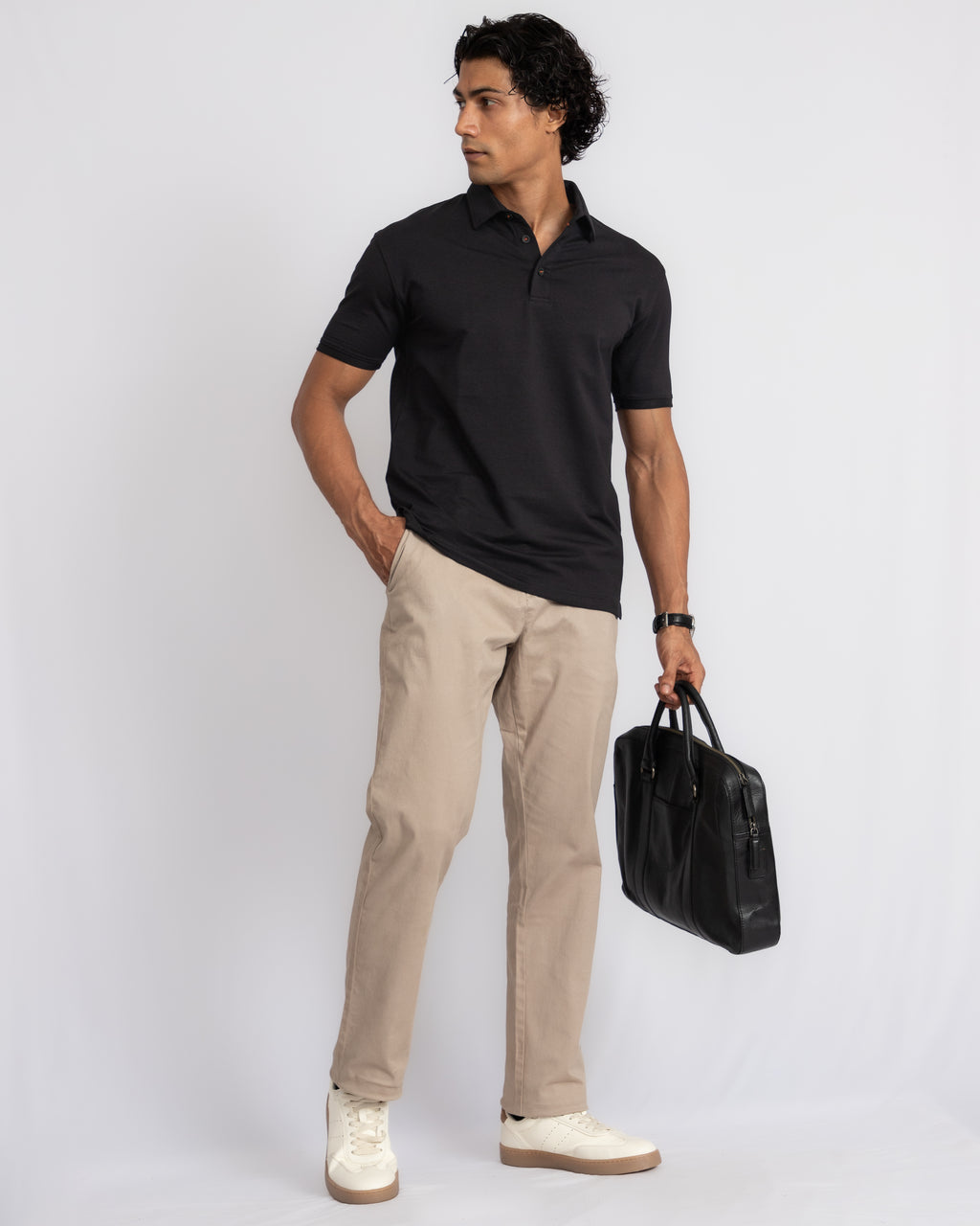 EverSharp Polo - No Ironing Needed - Black Shirt-Collar