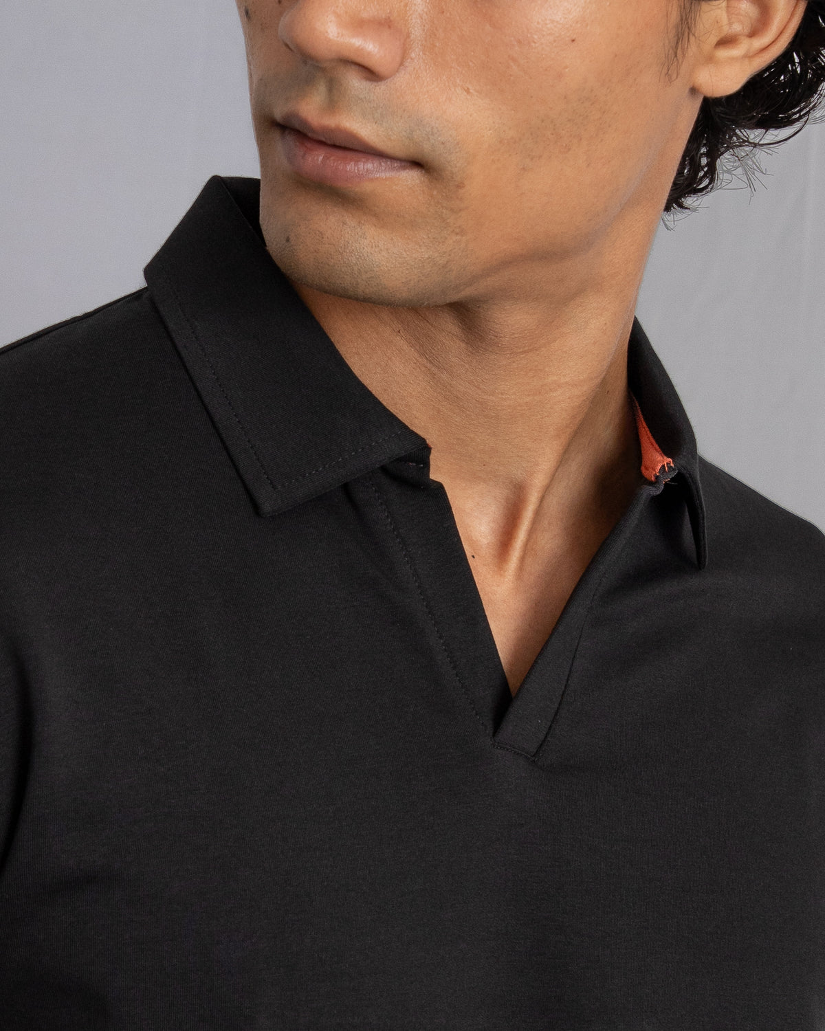 EverSharp Polo - No Ironing Needed - Black V-Neck Collar