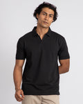 EverSharp Polo - No Ironing Needed - Black V-Neck Collar